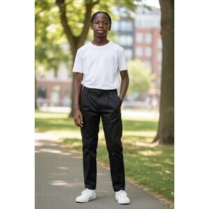Michael James  Dress Pants Size 8 Black Polyester Rayon School Uniform